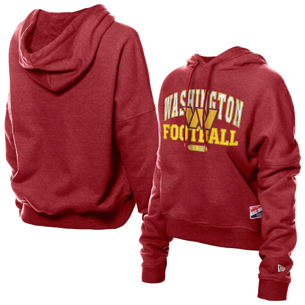 NFL Washington Commanders Women's Throwback Boxy Hoodie Sweatshirt