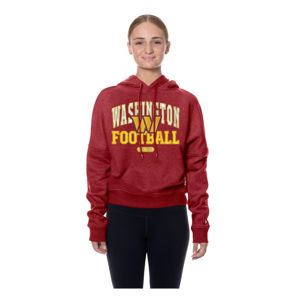NFL Washington Commanders Women's Throwback Boxy Hoodie Sweatshirt