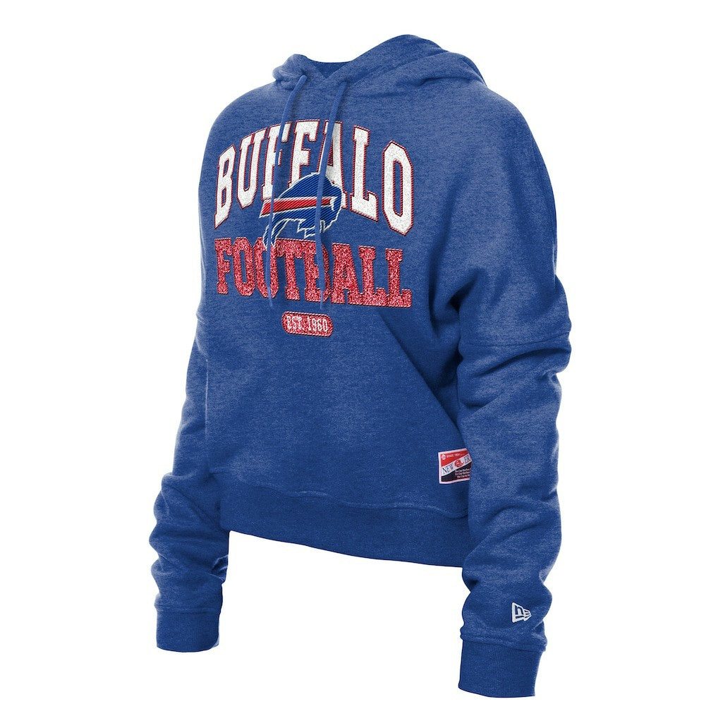 NFL Buffalo Bills Women's Throwback Boxy Hoodie Sweatshirt