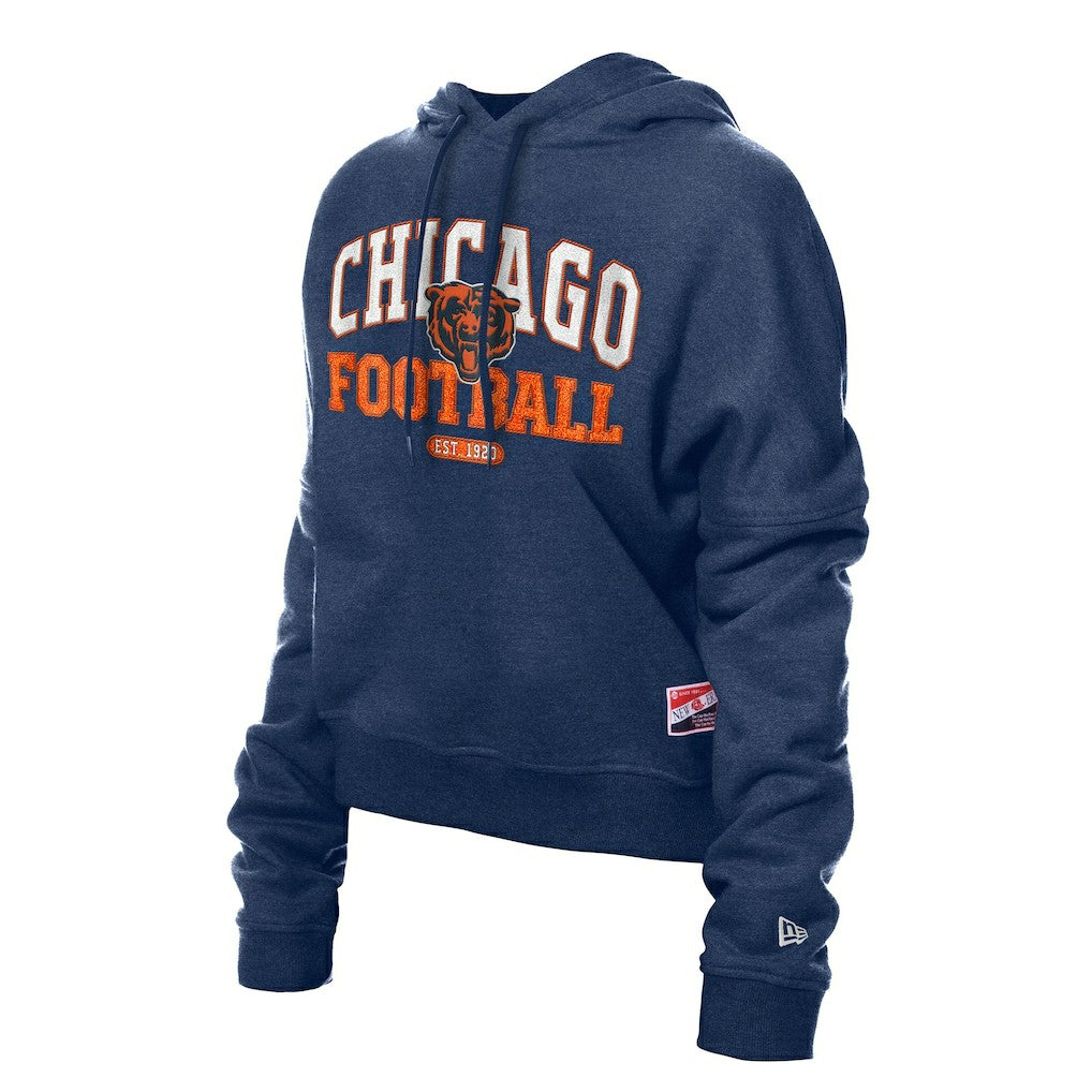 NFL Chicago Bears Women's Throwback Boxy Hoodie Sweatshirt