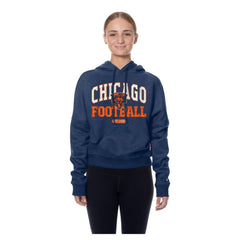 NFL Chicago Bears Women's Throwback Boxy Hoodie Sweatshirt