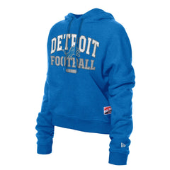 NFL Detroit Lions Women's Throwback Boxy Hoodie Sweatshirt