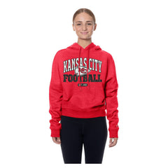 NFL Kansas City Chiefs Women's Throwback Boxy Hoodie Sweatshirt