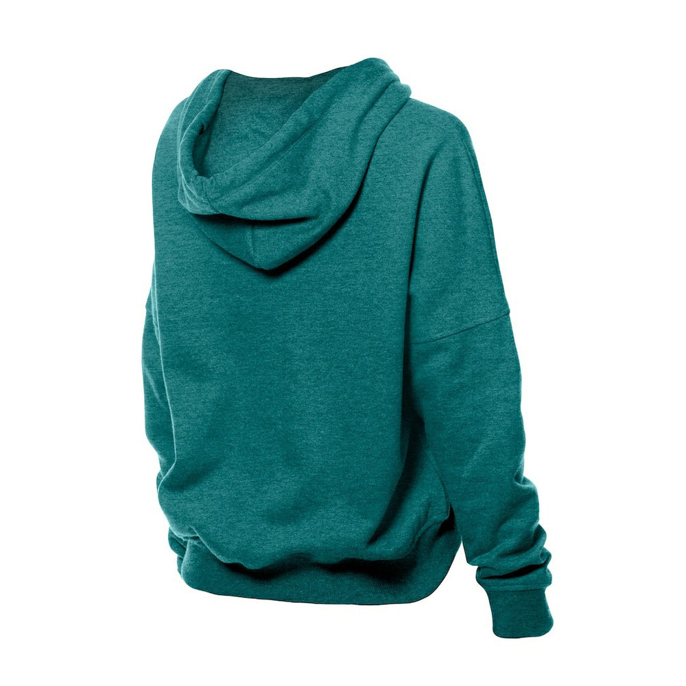 NFL Miami Dolphins Women's Throwback Boxy Hoodie Sweatshirt
