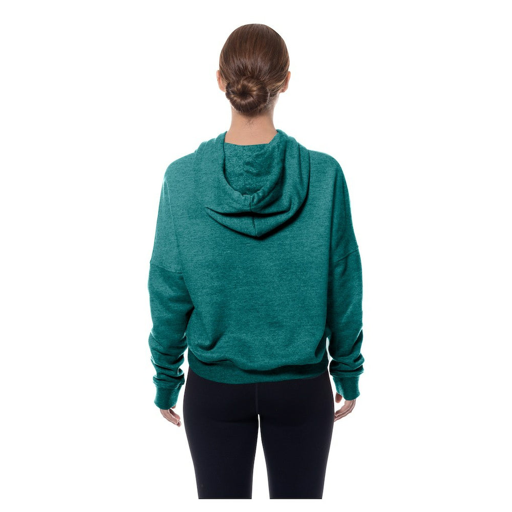 NFL Miami Dolphins Women's Throwback Boxy Hoodie Sweatshirt