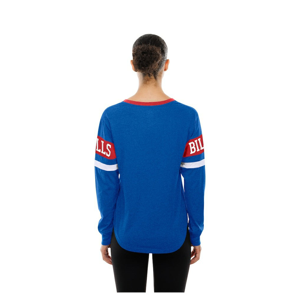 NFL Buffalo Bills Women's Throwback Lace-Up Long-Sleeve T-Shirt