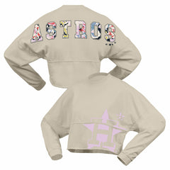 Houston Astros Women's Floral Preppy Cropped Long Sleeve T-Shirt - Cream