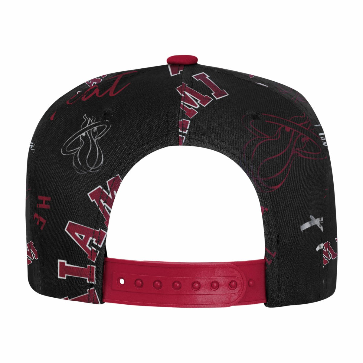Miami Heat Outerstuff Youth Street Hooper Allover Print Snapback Hat - Black on sale
