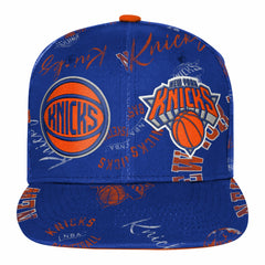 New York Knicks Outerstuff Youth Street Hooper Allover Print Snapback Hat - Blue cheap