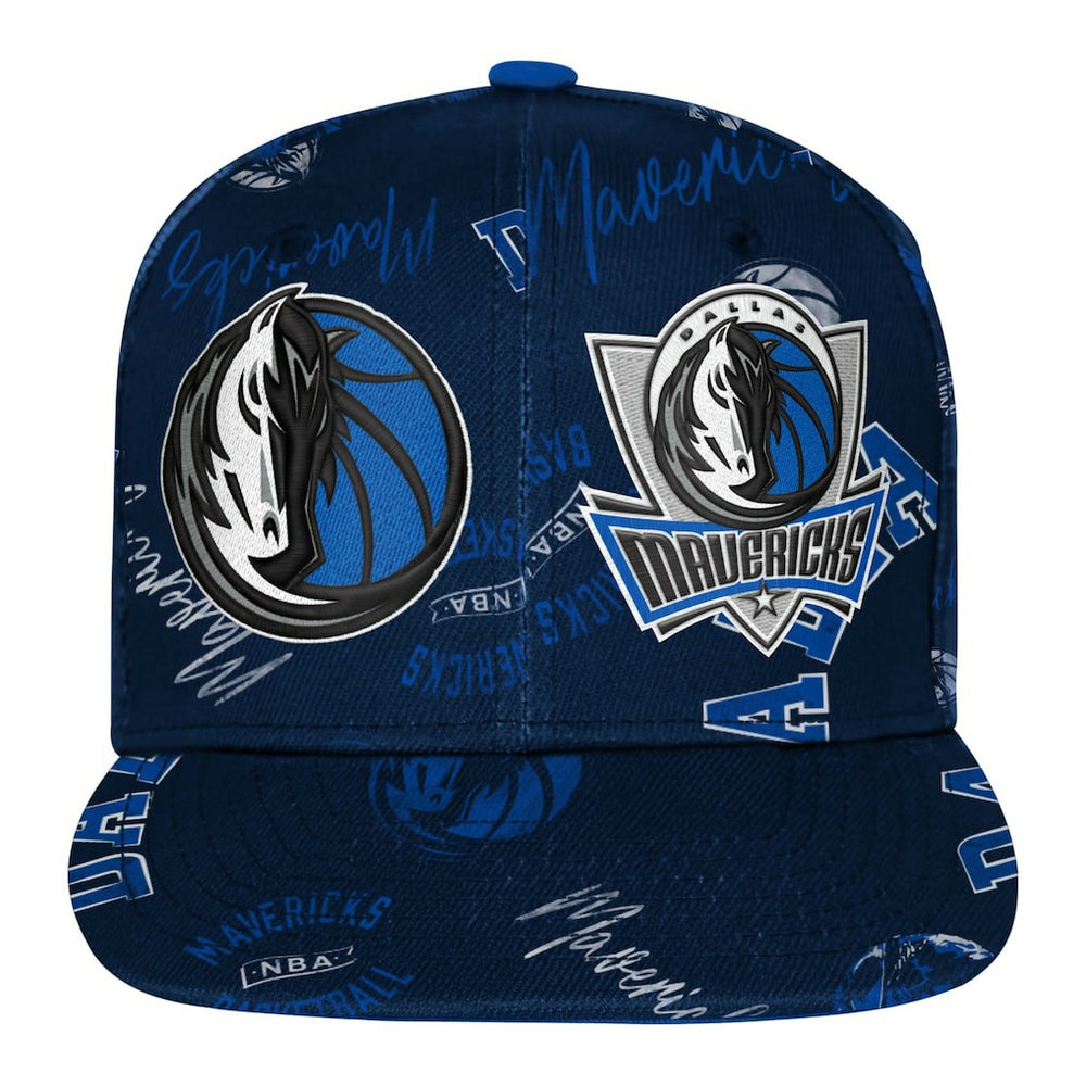 Dallas Mavericks Outerstuff Youth Street Hooper Allover Print Snapback Hat sale - Navy sale