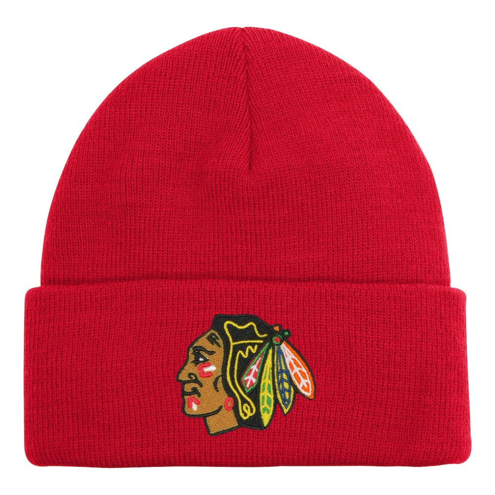 Chicago Blackhawks Outerstuff Youth 2.0 Essential Cuffed Knit Hat