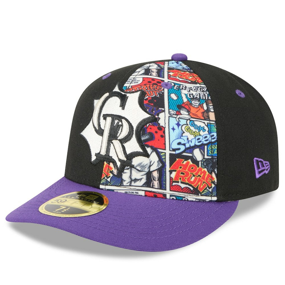 Colorado Rockies 2025 MLB Diamond Hero Edition Low Profile 59FIFTY Fitted Hat - Black/Purple | New Era