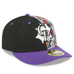 Colorado Rockies 2025 MLB Diamond Hero Edition Low Profile 59FIFTY Fitted Hat - Black/Purple | New Era