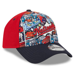 Washington Nationals Youth 2025 MLB Diamond Hero Edition A-Frame 9FORTY Adjustable Hat - Red/Navy | New Era