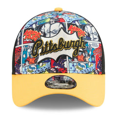 Pittsburgh Pirates Youth 2025 MLB Diamond Hero Edition A-Frame 9FORTY Adjustable Hat - Black/Gold | New Era