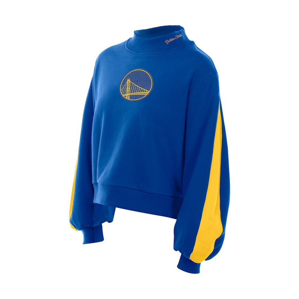 Golden State Warriors Women's Sport Night Balloon Sleeves Sweatshirt sale - Royal | New Era discount