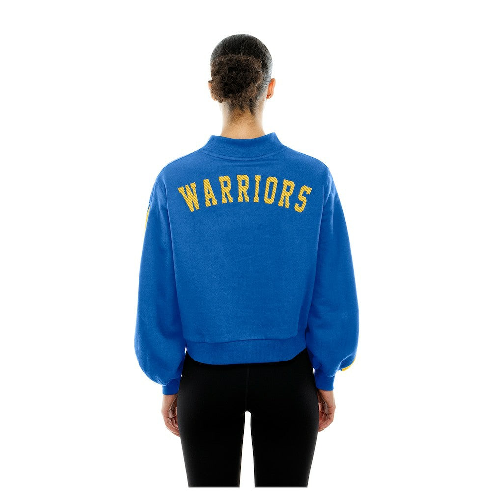 Golden State Warriors Women's Sport Night Balloon Sleeves Sweatshirt sale - Royal | New Era discount