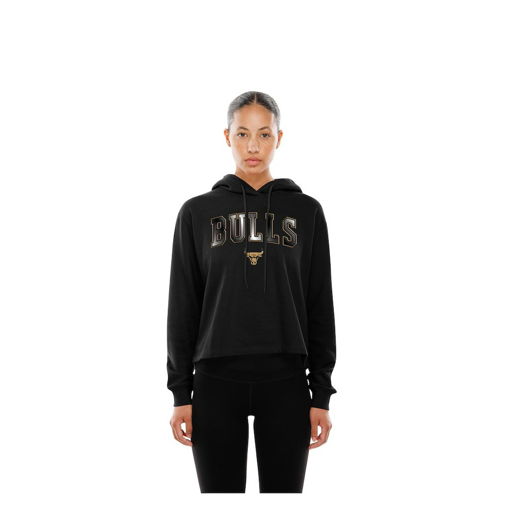 Chicago Bulls Women's Glam Game Open Back Hoodie - Black | New Era outlet