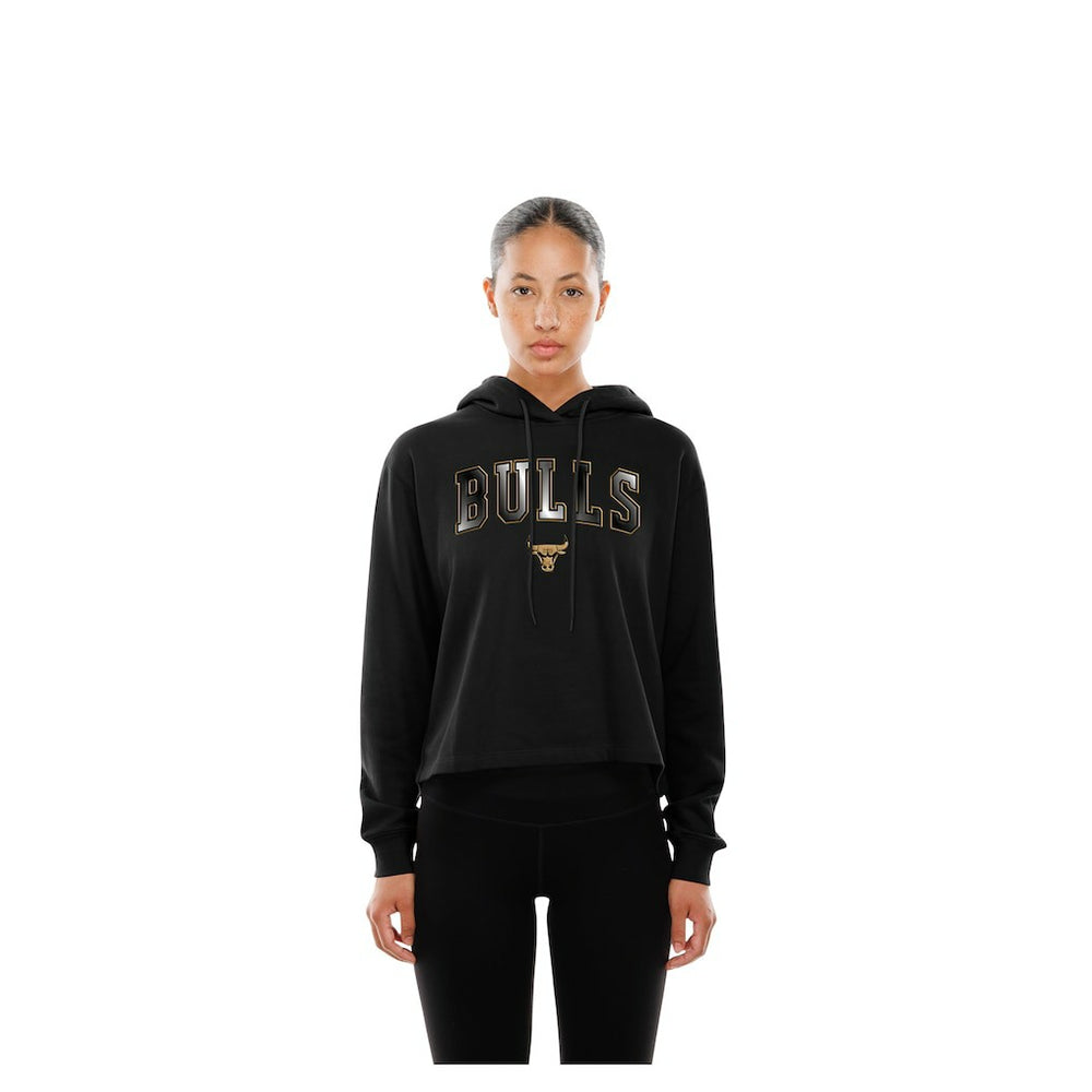 Chicago Bulls Women's Glam Game Open Back Hoodie - Black | New Era outlet