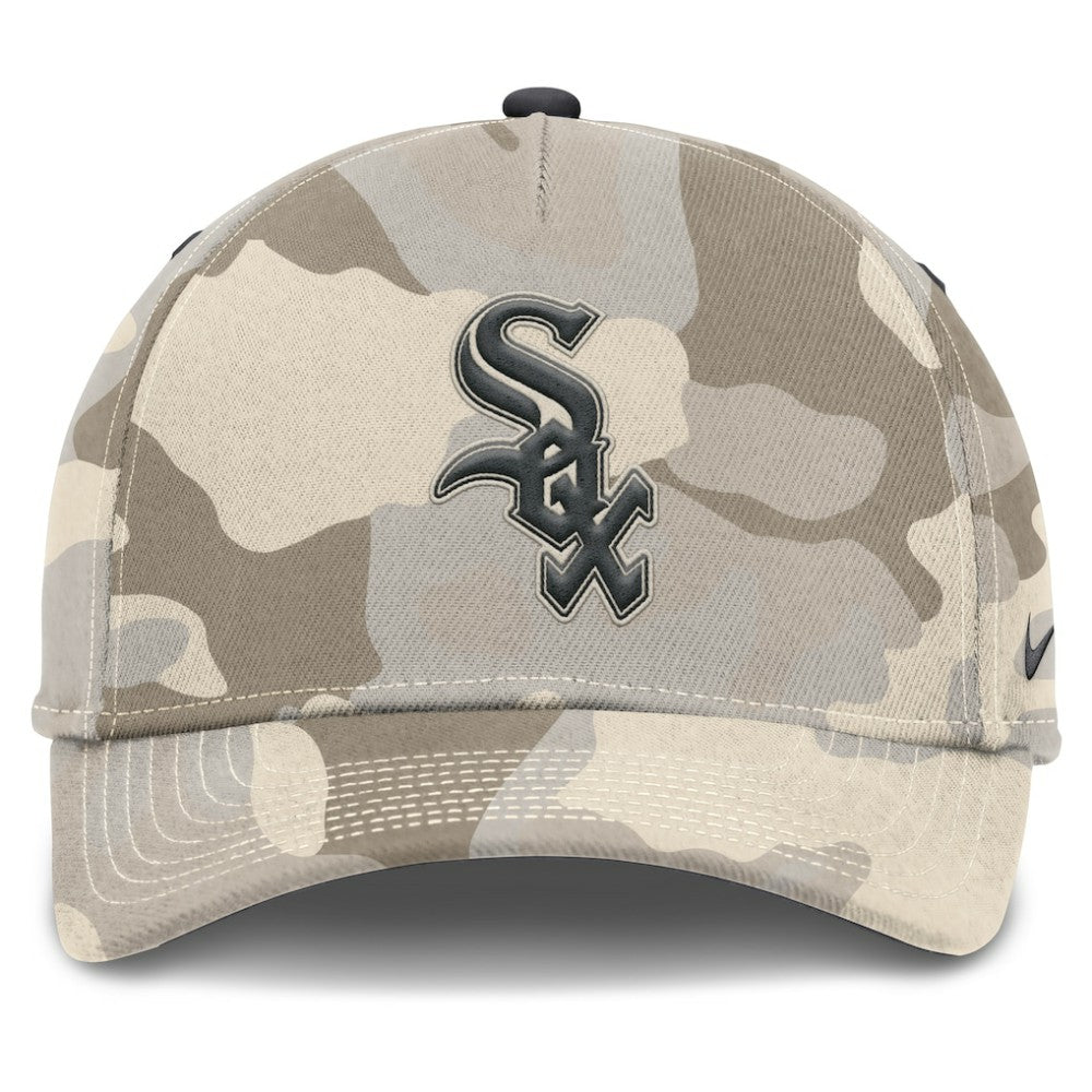 Chicago White Sox Camo Pack Rise Adjustable Hat - Natural | Nike