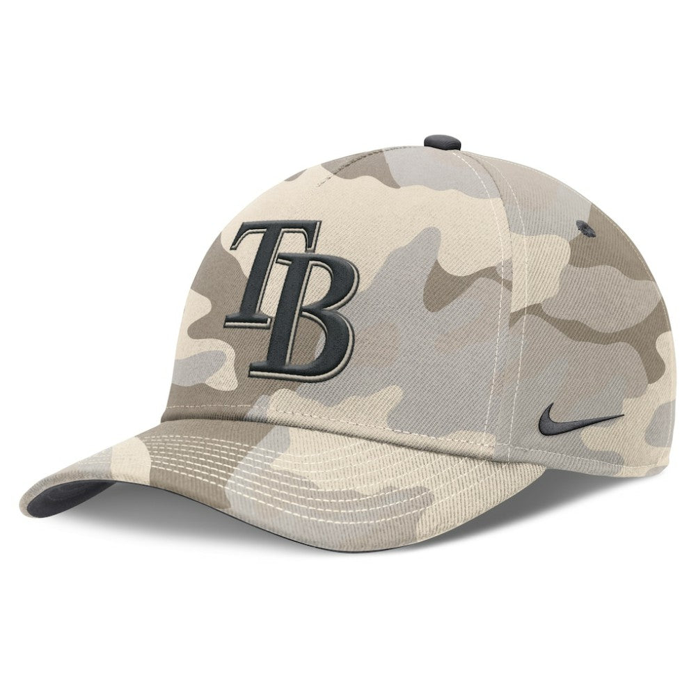 Tampa Bay Rays Camo Pack Rise Adjustable Hat - Natural | Nike