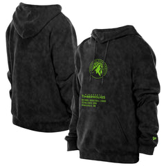 Minnesota Timberwolves Sport Night Mineral Wash Pullover Hoodie - Black | New Era for sale