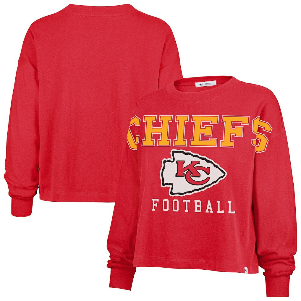 NFL Kansas City Chiefs '47 Women's Outreach City Oversized Long Sleeve T-Shirt