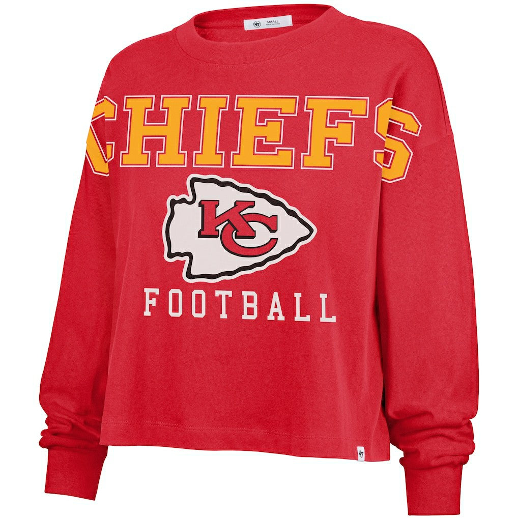 NFL Kansas City Chiefs '47 Women's Outreach City Oversized Long Sleeve T-Shirt