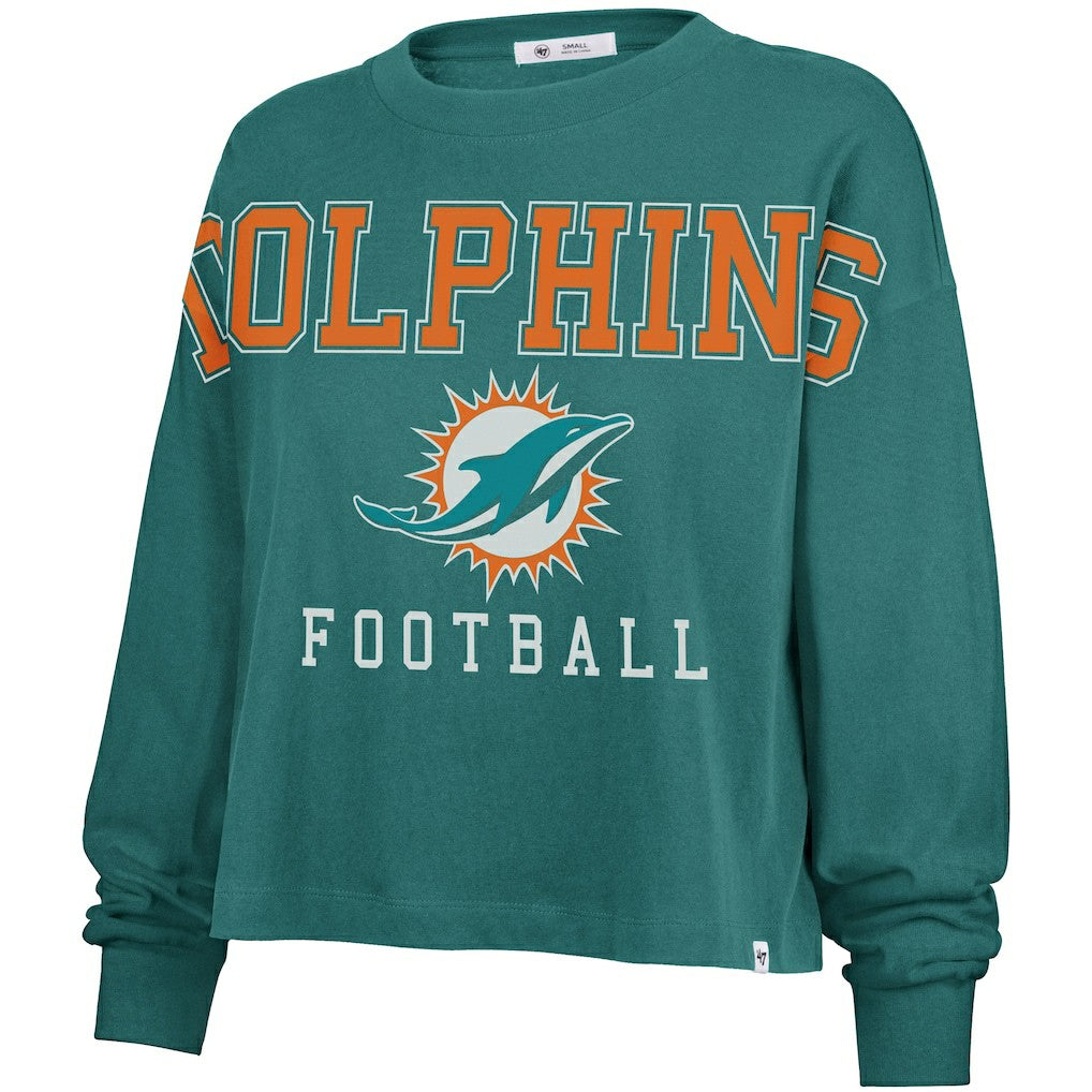 NFL Miami Dolphins '47 Women's Outreach City Oversized Long Sleeve T-Shirt