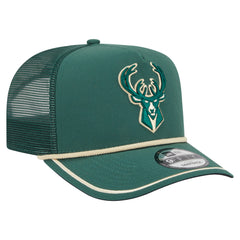 Milwaukee Bucks Vintage Team Rope A-Frame 9FIFTY Snapback Hat - Hunter Green | New Era discount