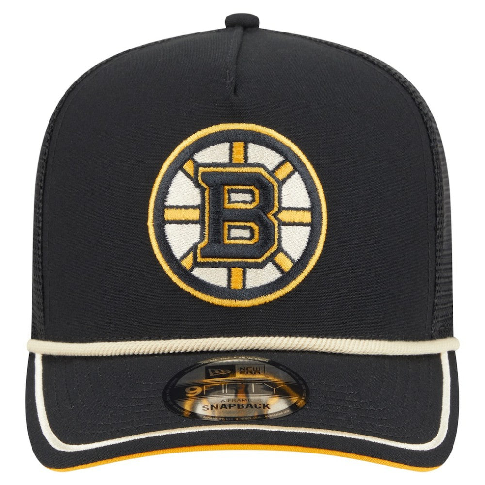 Boston Bruins New Era Vintage Team Rope A-Frame 9FIFTY Snapback Hat