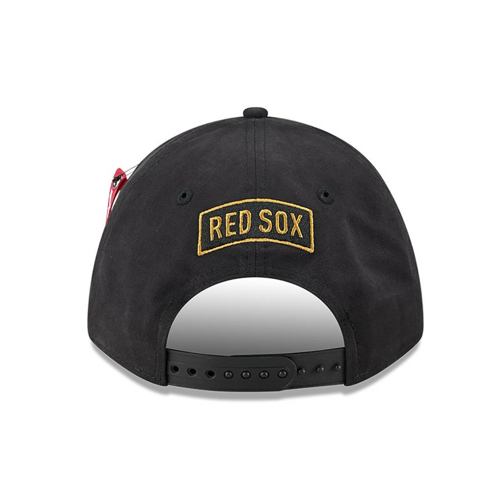 Boston Red Sox x Alpha Industries A-Frame 9FORTY Adjustable Hat - Black | New Era
