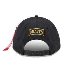 Atlanta Braves x Alpha Industries A-Frame 9FORTY Adjustable Hat - Black | New Era