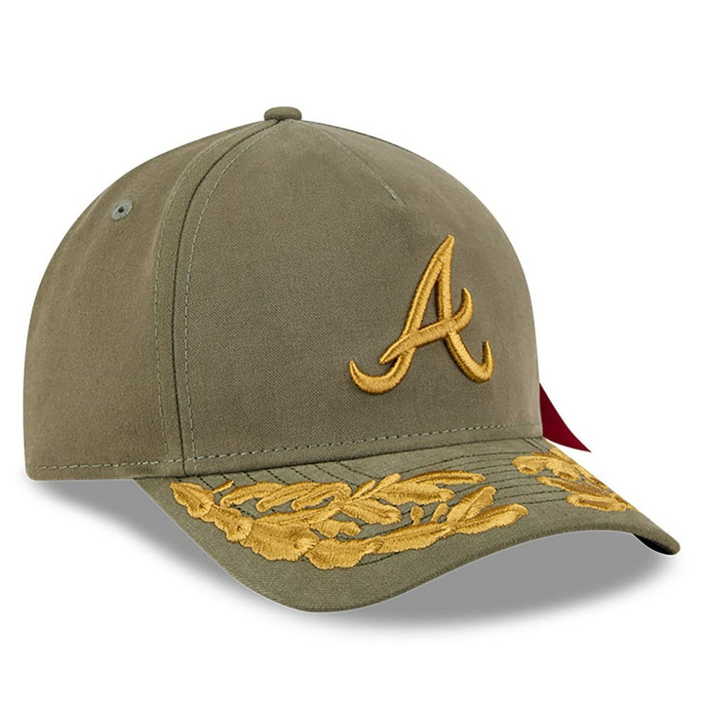 Atlanta Braves x Alpha Industries A-Frame 9FORTY Adjustable Hat - Olive | New Era