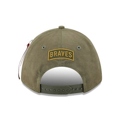 Atlanta Braves x Alpha Industries A-Frame 9FORTY Adjustable Hat - Olive | New Era