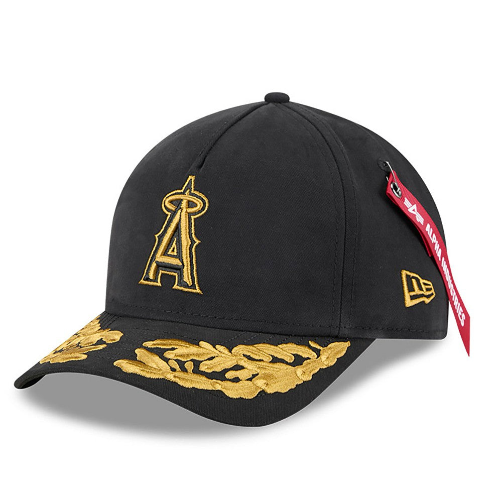 Los Angeles Angels x Alpha Industries A-Frame 9FORTY Adjustable Hat - Black | New Era