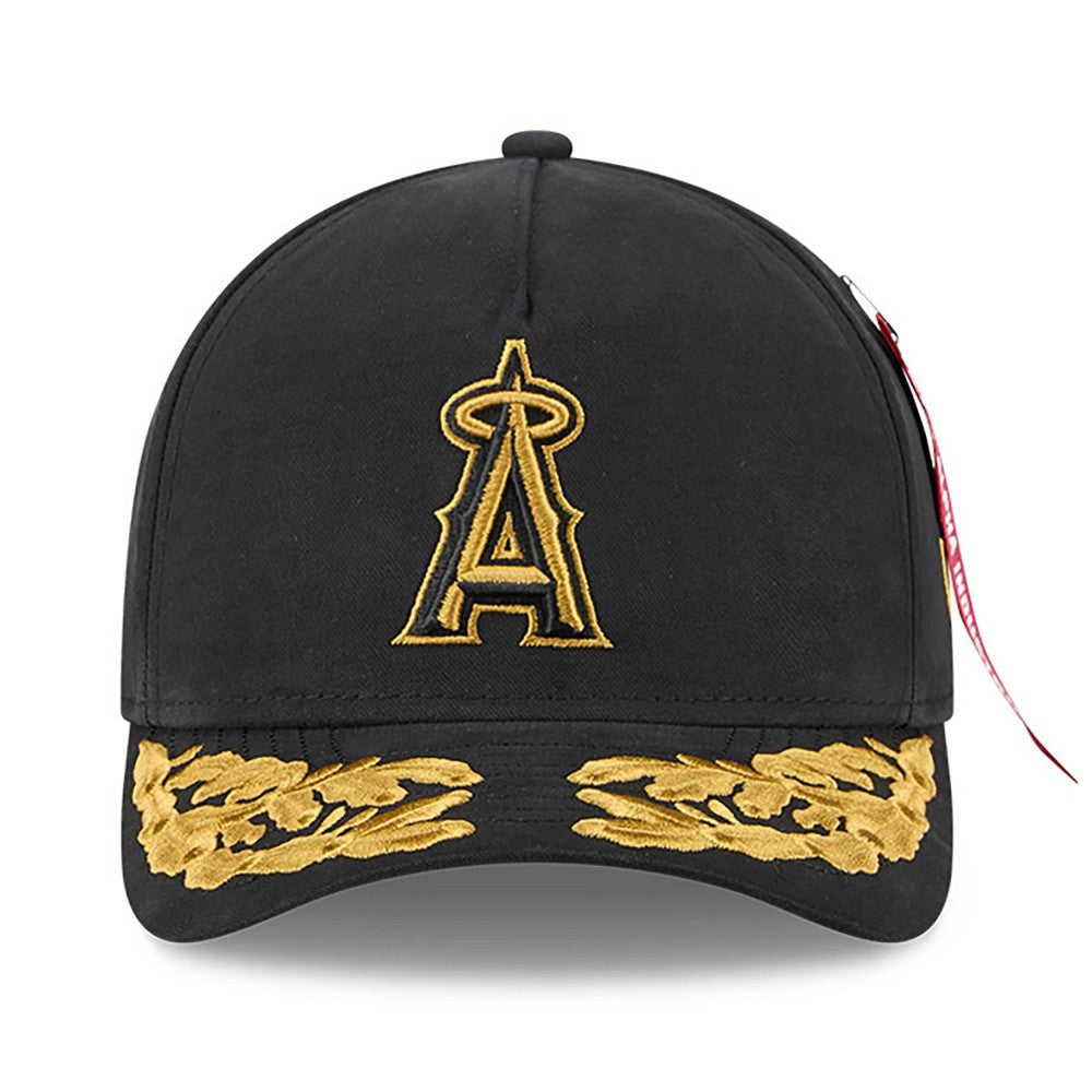 Los Angeles Angels x Alpha Industries A-Frame 9FORTY Adjustable Hat - Black | New Era