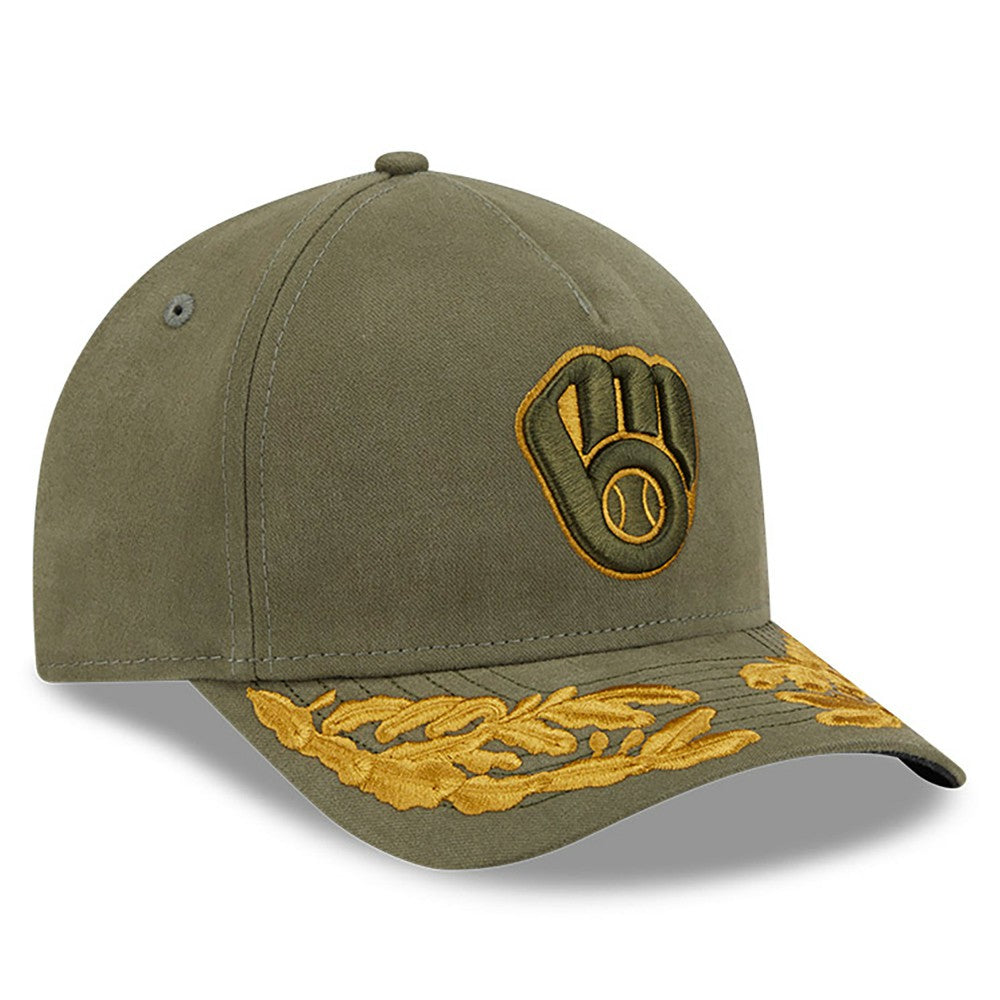 Milwaukee Brewers x Alpha Industries A-Frame 9FORTY Adjustable Hat - Olive | New Era
