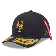 New York Mets x Alpha Industries A-Frame 9FORTY Adjustable Hat - Black | New Era