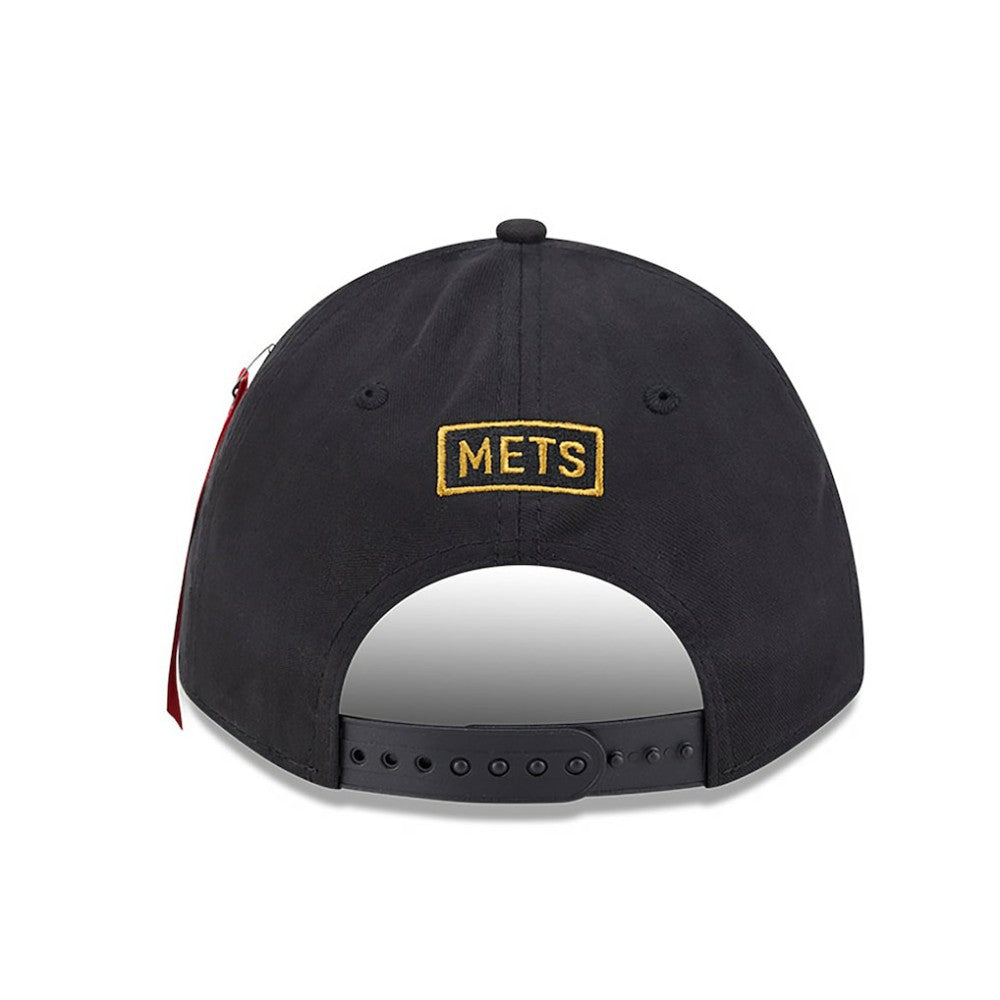 New York Mets x Alpha Industries A-Frame 9FORTY Adjustable Hat - Black | New Era