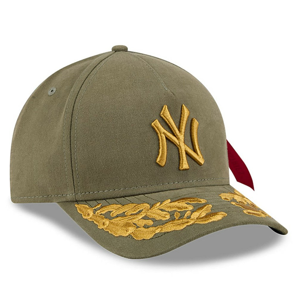 New York Yankees x Alpha Industries A-Frame 9FORTY Adjustable Hat - Olive | New Era