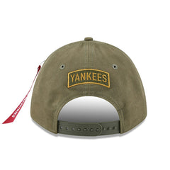 New York Yankees x Alpha Industries A-Frame 9FORTY Adjustable Hat - Olive | New Era