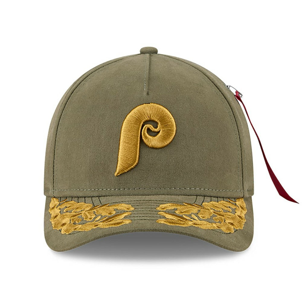 Philadelphia Phillies x Alpha Industries A-Frame 9FORTY Adjustable Hat - Olive | New Era