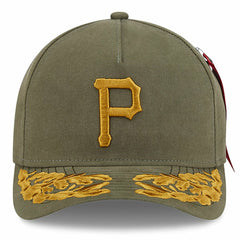 Pittsburgh Pirates x Alpha Industries A-Frame 9FORTY Adjustable Hat - Olive | New Era