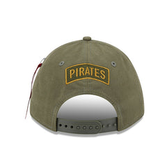 Pittsburgh Pirates x Alpha Industries A-Frame 9FORTY Adjustable Hat - Olive | New Era