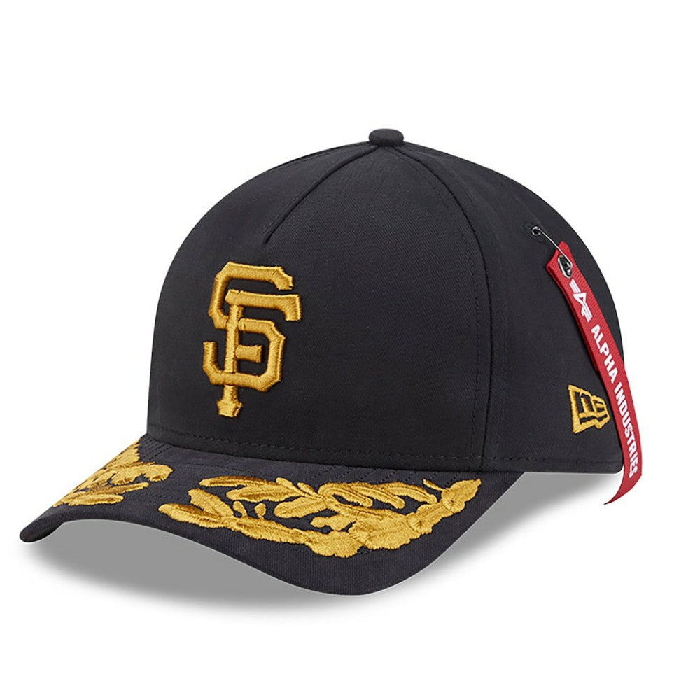 San Francisco Giants x Alpha Industries A-Frame 9FORTY Adjustable Hat - Black | New Era
