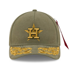Houston Astros x Alpha Industries A-Frame 9FORTY Adjustable Hat - Olive | New Era