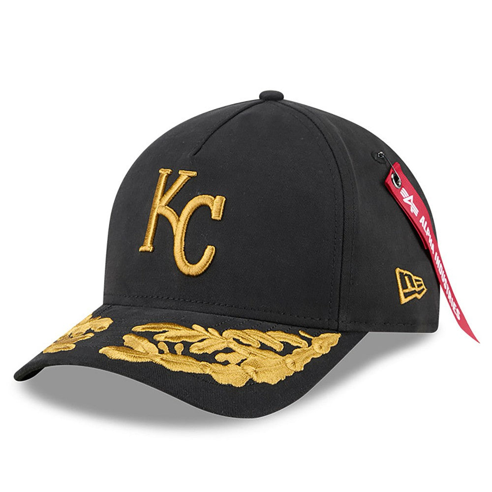 Kansas City Royals x Alpha Industries A-Frame 9FORTY Adjustable Hat - Black | New Era
