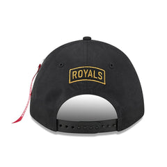 Kansas City Royals x Alpha Industries A-Frame 9FORTY Adjustable Hat - Black | New Era