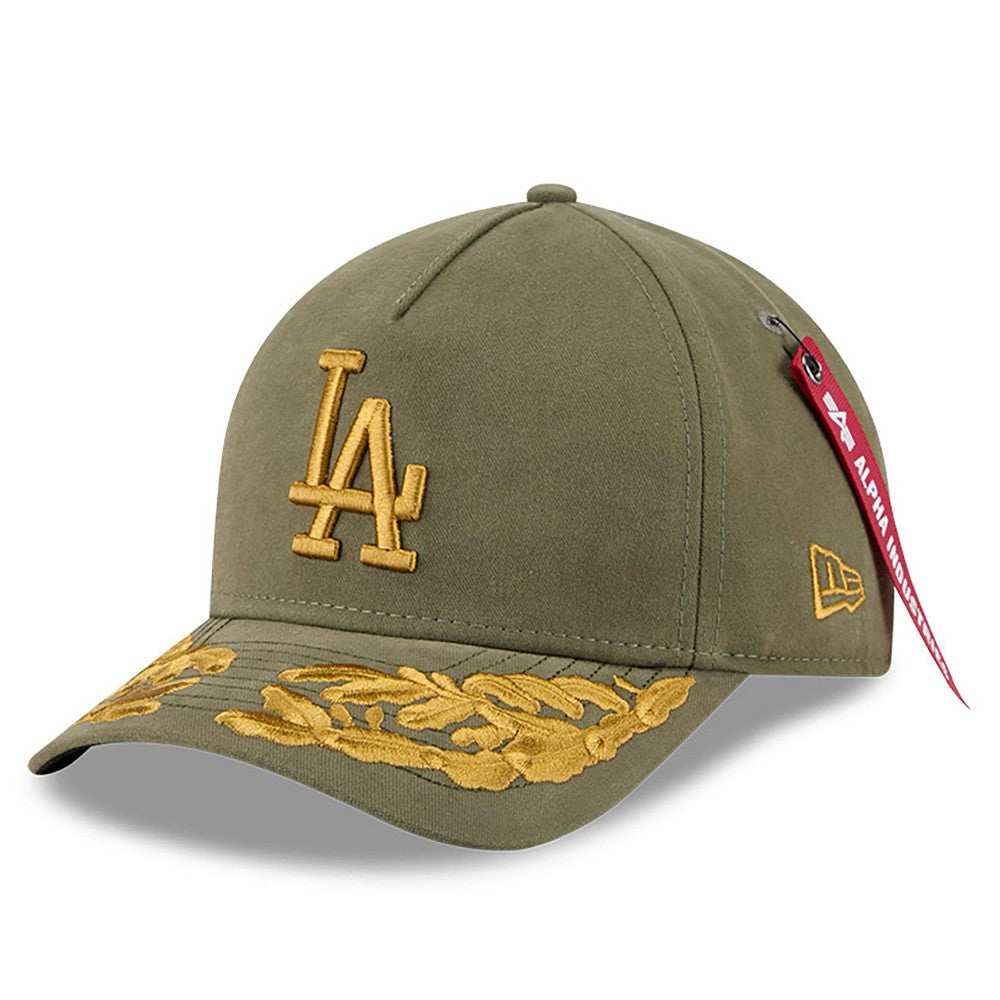 Los Angeles Dodgers x Alpha Industries A-Frame 9FORTY Adjustable Hat - Olive | New Era